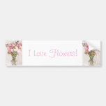 Bouquet in clear vase collection bumper sticker