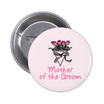 Bouquet Mother of the Groom Pinback Button