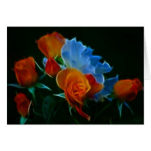 Bouquet of roses and meaning greeting card