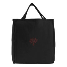 Bouquet Of Roses Embroidered Tote Bags