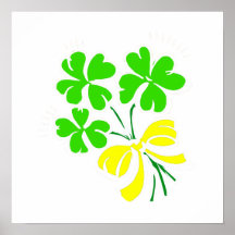 Bouquet of Shamrocks Poster