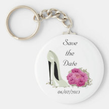 Bouquet Roses and Wedding Stiletto Gifts Keychain
