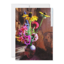 Bouquet With Black-Eyed Susans and Phlox Personalized Announcement