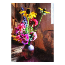 Bouquet With Black-Eyed Susans and Phlox Personalized Announcement