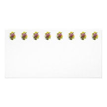 Bouquet With Purple cSpider Mum Photo Card Template
