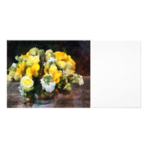 Bouquet With Roses and Calla Lilies Photo Cards