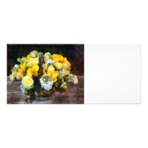 Bouquet With Roses and Calla Lilies Custom Rack Cards