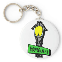 Bourbon Street Mardi Gras Key Chain