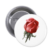 Bourgeon de rose rouge badge
