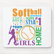 Bourne Softball Mouse Pads