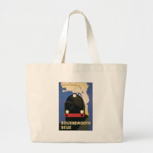 Bournemouth Belle Southern Railway Travel Poster Canvas Bags