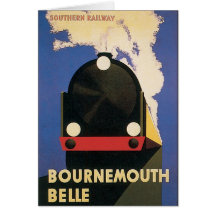 Bournemouth Belle Southern Railway Travel Poster Cards