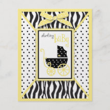 Boutique Chic Baby Advice Card Flyer Design