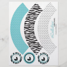 Boutique Chic Boy Cupcake Wrappers Custom Flyer