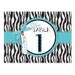 Boutique Chic Boy Table Number Postcard 1