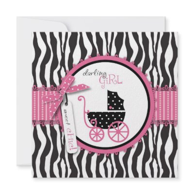 Boutique Chic Card Square Custom Invitation by LullabyeDreams