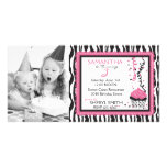 Boutique Chic Cupcake  Invitation Photo Card