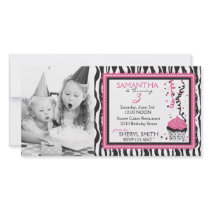 Boutique Chic Cupcake  Invitation Photo Card