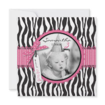 Boutique Chic Cupcakes Photo Invitation Square