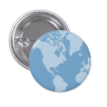 Bouton bleu de la terre badges avec agrafe