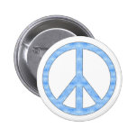 Bouton bleu de signe de paix pin's avec agrafe