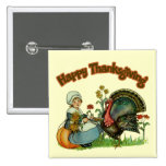Bouton - bon thanksgiving badge avec épingle
