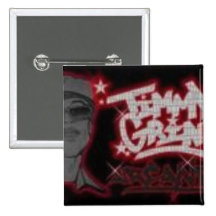 Bouton carré badges avec agrafe
