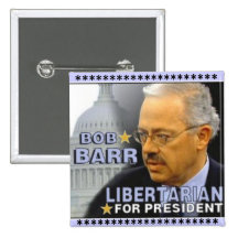 Bouton carré de Bob Barr Badges
