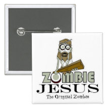 Bouton carré de Jésus de zombi Pin's Avec Agrafe
