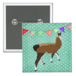 Bouton chanceux de lama boutons publicitaires