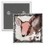 Bouton chéri de cerfs communs de dentelle boutons publicitaires