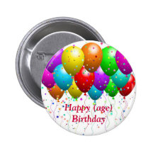 Bouton d'anniversaire pour la carte assortie - per badge