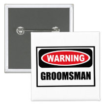 Bouton de avertissement de GROOMSMAN Badge Avec Épingle