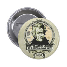 Bouton de banque centrale d'Andrew Jackson Badge Avec Épingle