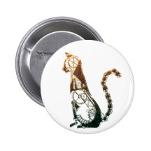 Bouton de chat de Steampunk Badge Avec Épingle