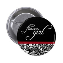 Bouton de demoiselle de honneur de beauté de damas badges
