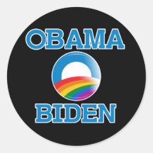 Bouton de fierté d'Obama Biden Adhésif Rond
