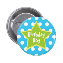 Bouton de garçon d'anniversaire badge