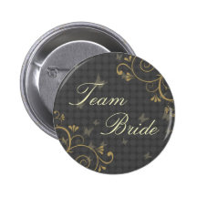 Bouton de jeune mariée d'équipe de vigne et de pap badges