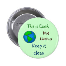 Bouton de la terre badge avec épingle