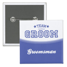Bouton de Marié-Groomsman d'équipe (étoiles) Badges Avec Agrafe