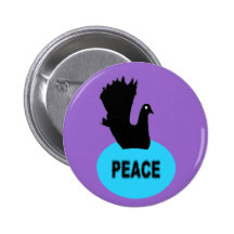 Bouton de paix de colombe de noir pin's avec agrafe
