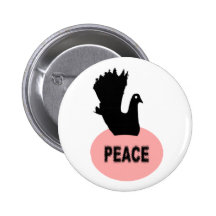 Bouton de paix de colombe de noir pin's avec agrafe