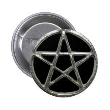 Bouton de pentagramme badge avec épingle