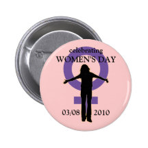 Bouton de silhouette du jour des femmes pin's avec agrafe