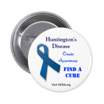 Bouton de soutien de maladie de Huntington Pin's