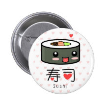 Bouton de sushi de Kawaii Badge Avec Épingle