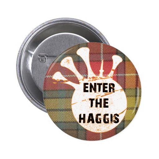 BOUTON DE TARTAN DE BUCHANAN BADGE AVEC ÉPINGLE