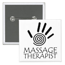 Bouton de thérapeute de massage badge