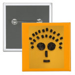 Bouton de visage de réglisse pin's avec agrafe